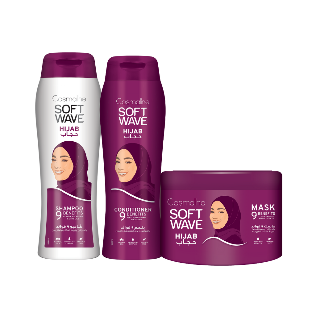  Soft Wave Hijab Set (Shampoo 400ml, Conditioner 400ml, Mask)