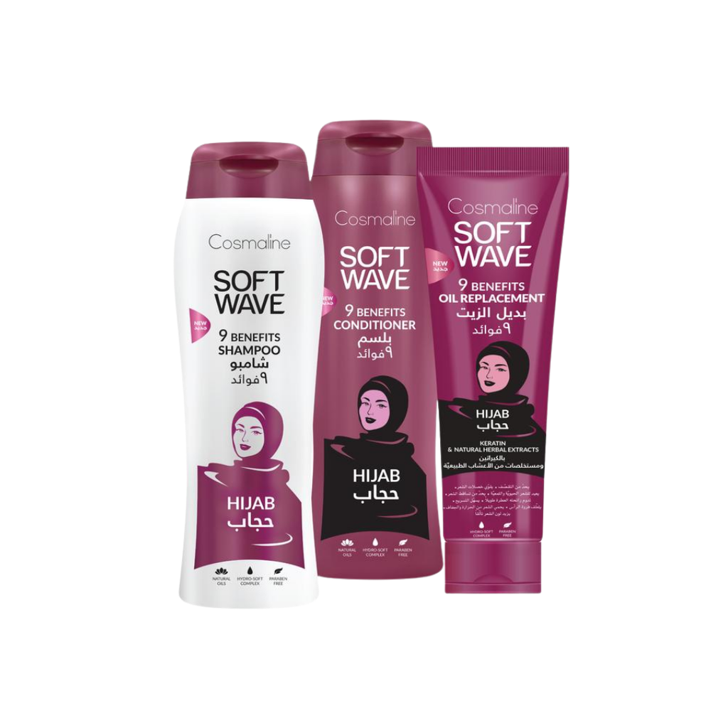 Soft Wave Hijab Set (Shampoo, Conditioner, Oil Replacement)