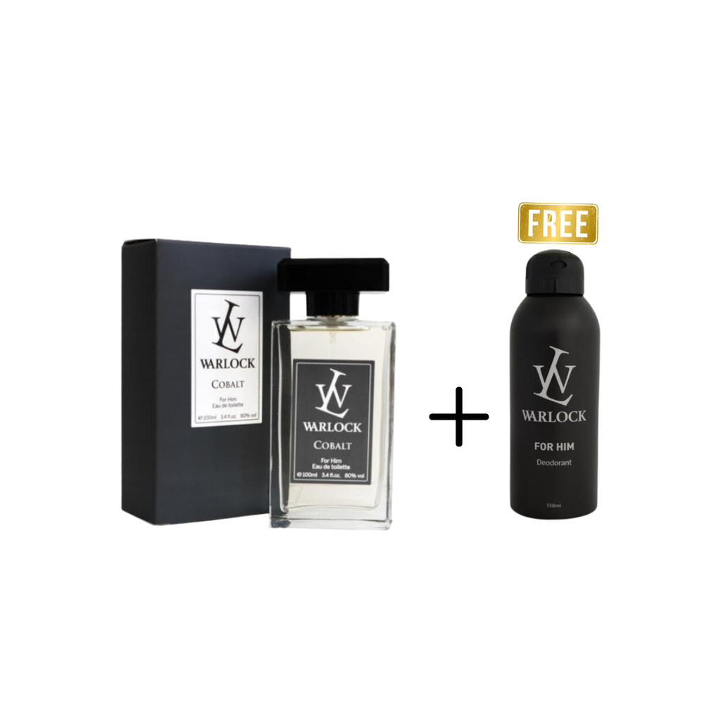 Warlock Cobalt H EDT 100ml +Free Warlock Deodorant For Men 150Ml