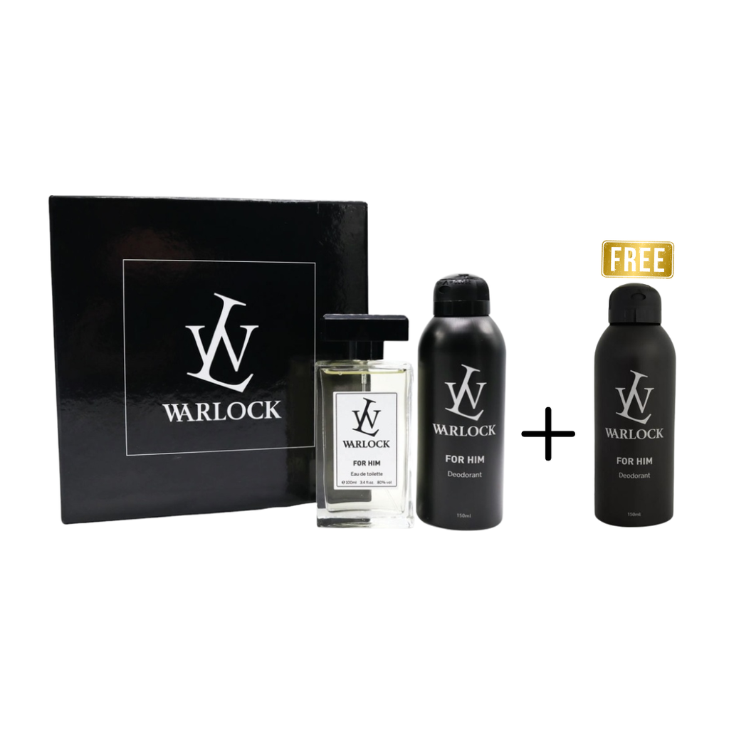 Warlock GiftSet For Him EDT 100Ml + Deo AW23 + Free Warlock Deodorant For Men 150Ml