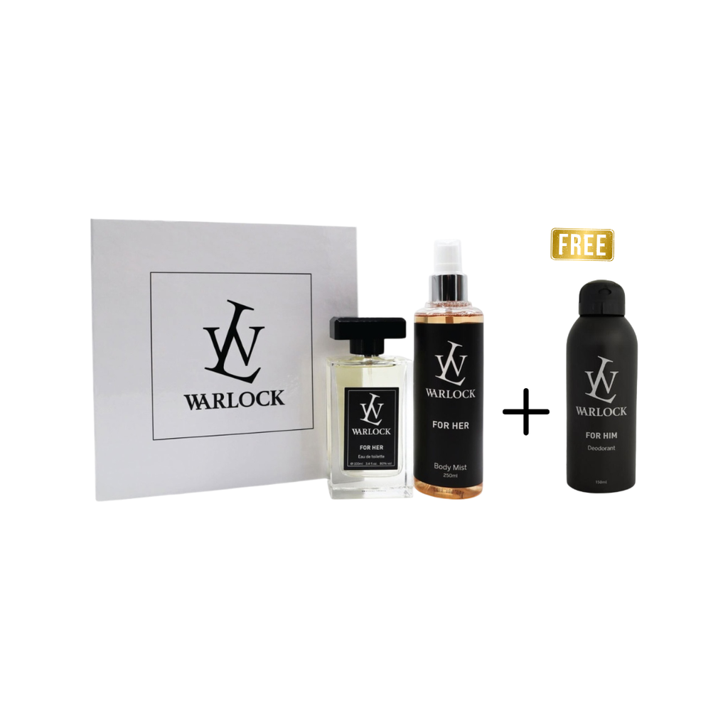 Warlock GiftSet For Her EDT 100Ml + Body Splash AW23 + Free Warlock Deodorant For Men 150Ml