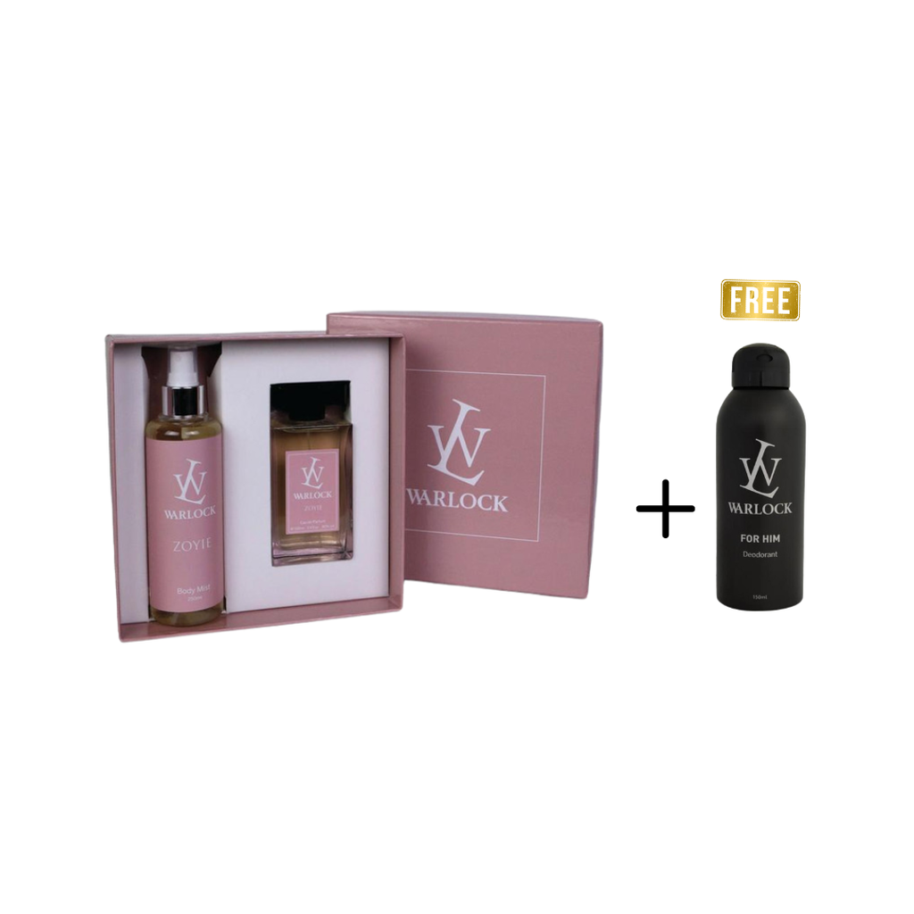 Warlock Gift Set Zoyie + Body Splash AW23 + Free Warlock Deodorant For Men 150Ml