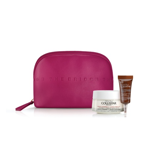 [D0010586] Collistar Vitamin C Cream + HA Eye Contour Pouch Set