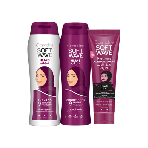 [set9c] Soft Wave Hijab Set (Shampoo 400ml, Conditioner 400ml, Oil Replacement)