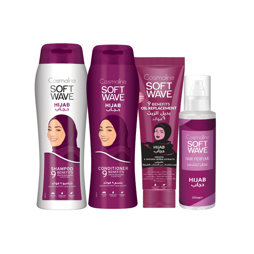[set292c] Soft Wave Hijab Set (Shampoo 400ml, Conditioner 400ml, Oil Replacement, Perfume)