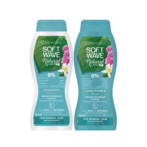 [Set54b] Soft Wave Natural Care Set (Shampoo & Conditioner) for Normal Hair