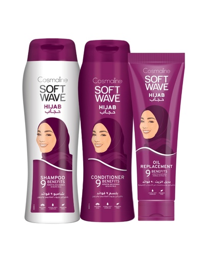 [set9F] Soft Wave Hijab Set (Shampoo 400ml, Conditioner 400ml, Oil Replacement)