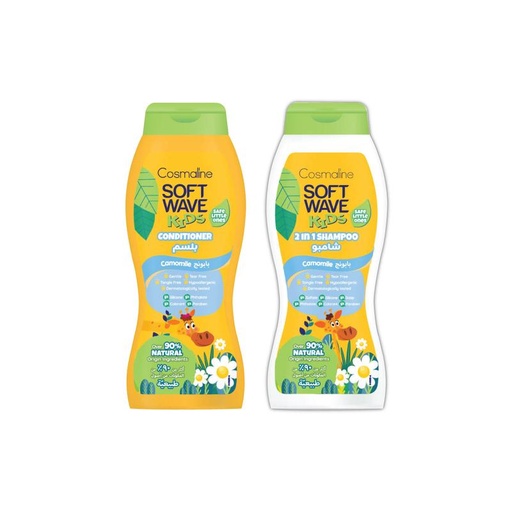 [Set36C] Soft Wave Kids Natural Set Camomile (Shampoo & Conditioner)
