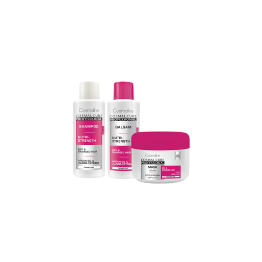 [Set60D] Cosmal Cure Professional Nutri Strength Set for Dry & Damaged Hair 60ML