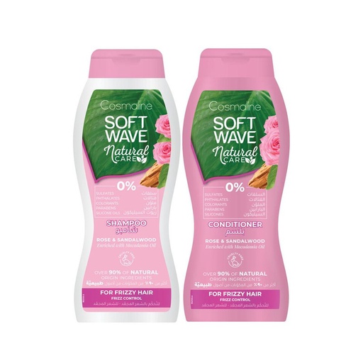 [Set53C] Soft Wave Natural Care Set (Shampoo & Conditioner) for Frizzy Hair